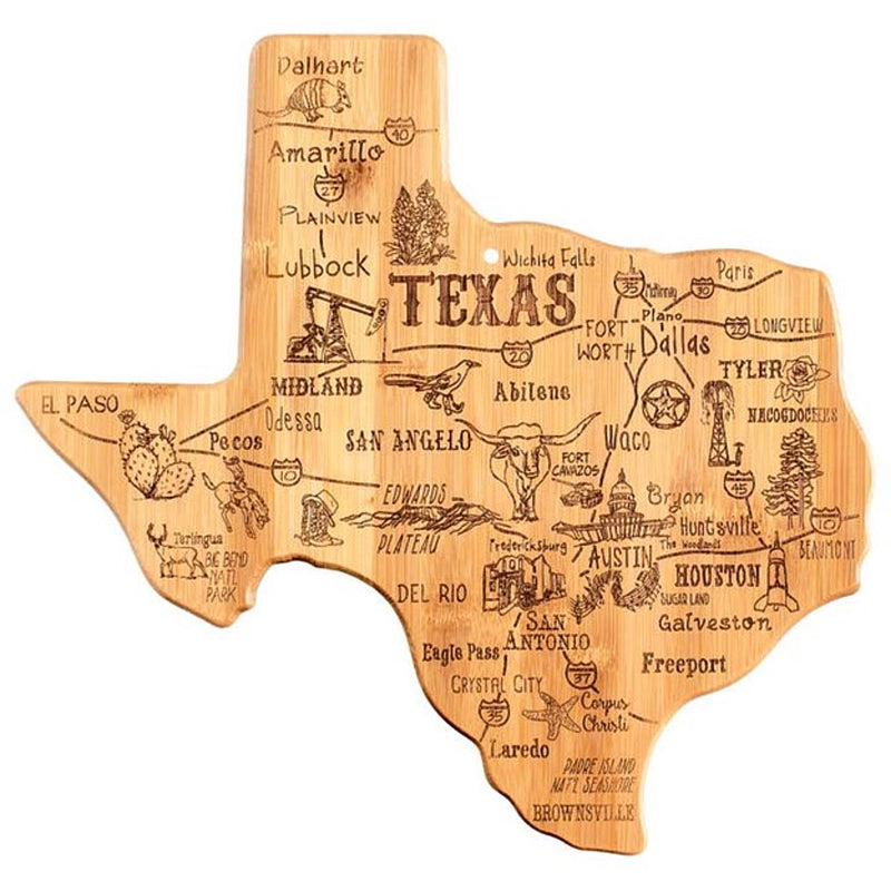 Totally Bamboo Destination Texas Serving Cutting Board
