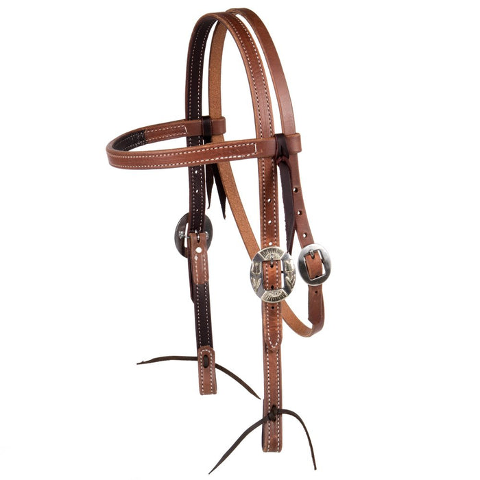 TLC Series Lightly Oiled Browband Headstall with Tulip Cart Buckles