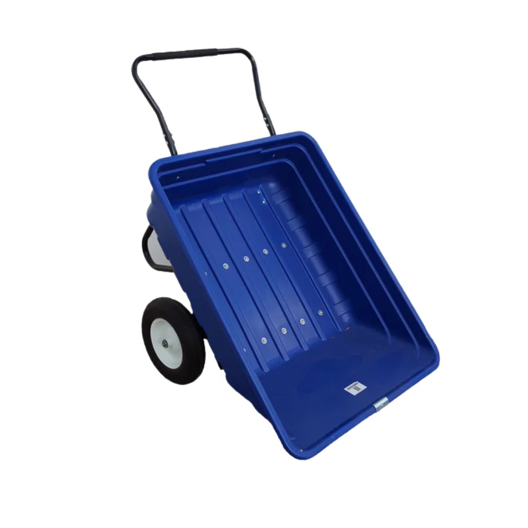 Rugged Ranch Easy Dump Cart Flat Free Blue 11cu ft — NRS