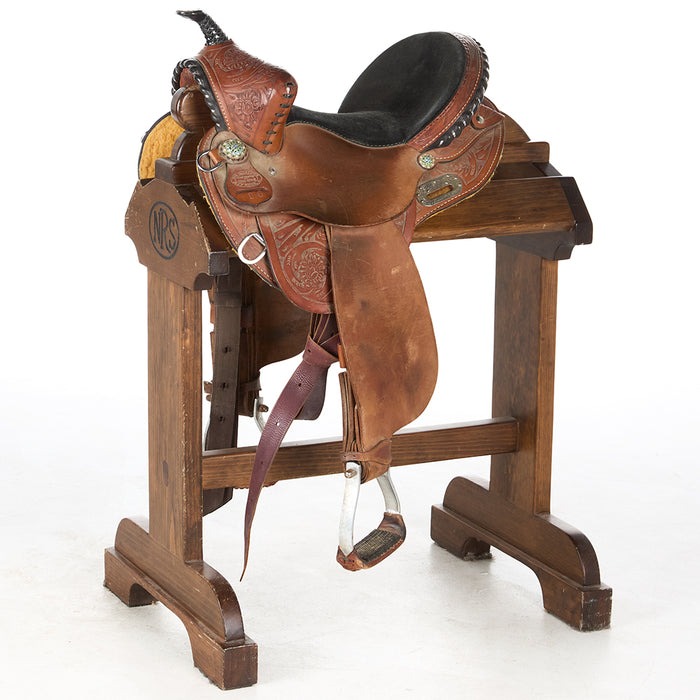 Used 14in Floral Barrel Saddle