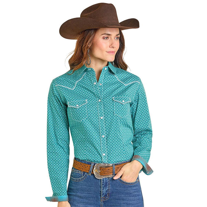 Women's Turquoise Snap Shirt