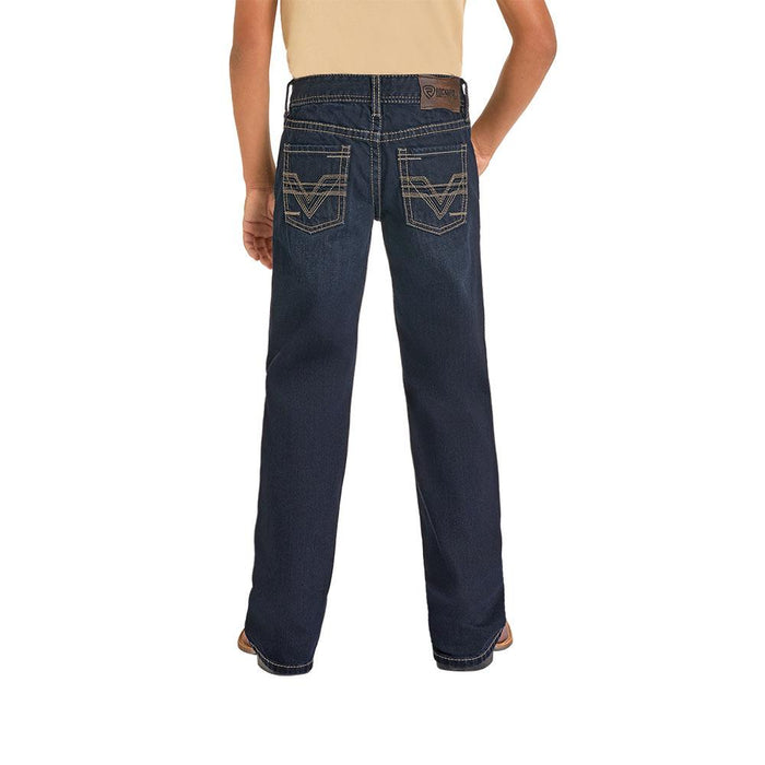 Boy's Raised Embroidered Pocket Jean