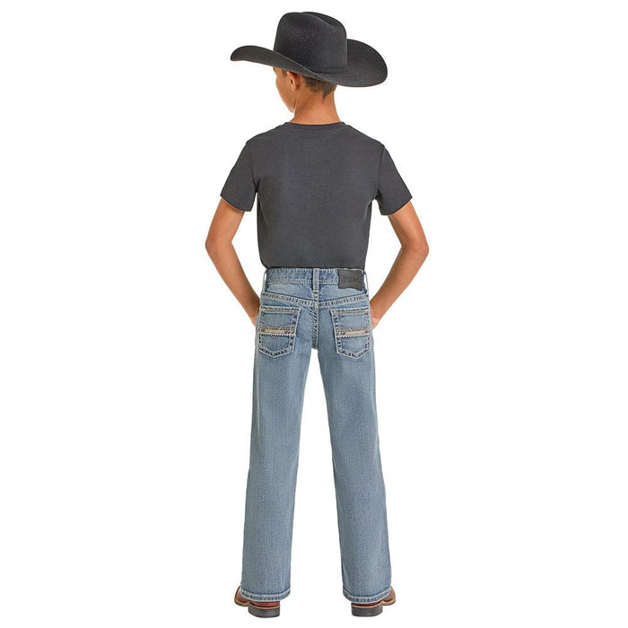 Boy's Feather Stitch Pocket Jean