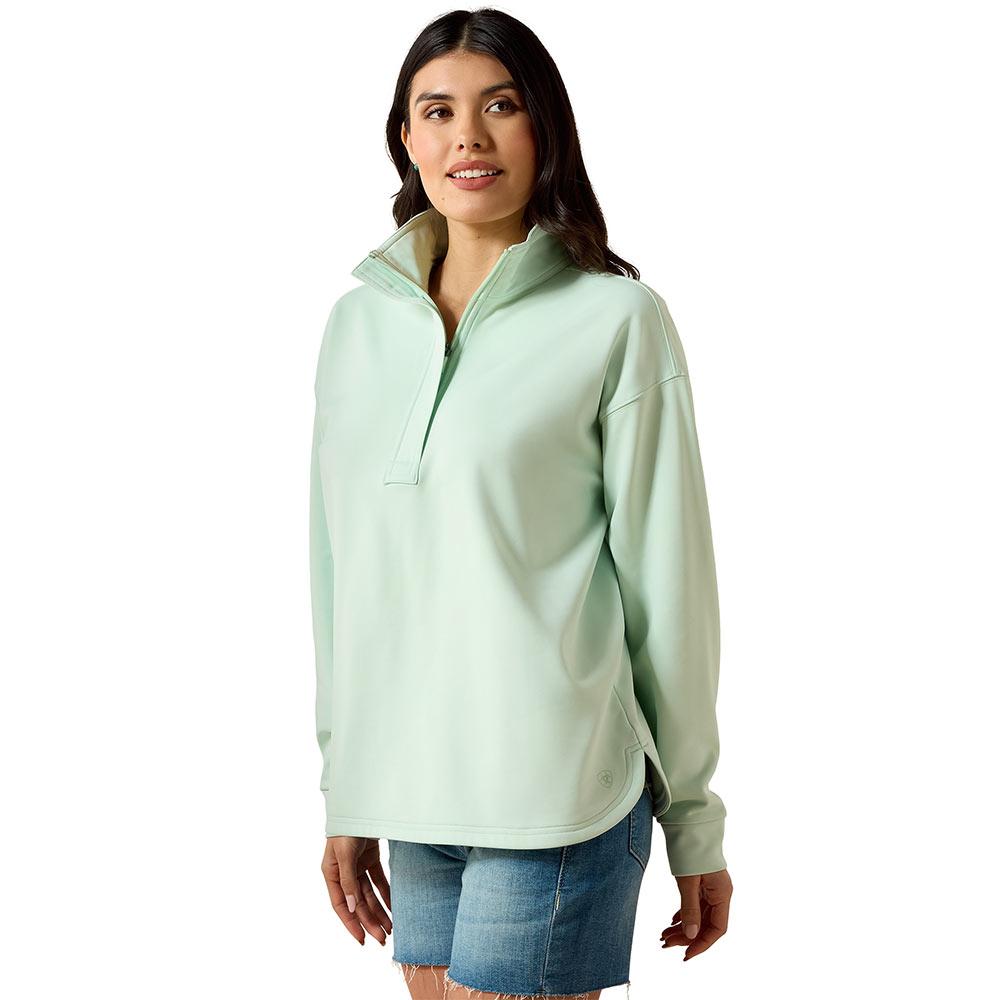 Ariat Women's Dusty Aqua 1/2 Zip Breeze Sweatshirt