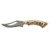 Circle SH Cutlery Damascus Antler Skinner Knife with Sheath