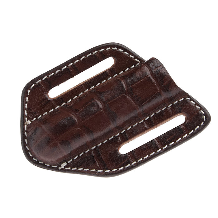 Circle SH Cutlery Trapper Knife Sheath Brown Gator Print