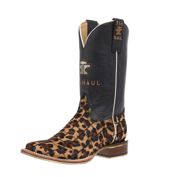 Women's Cheetah Vamp 11In Black Top Boot