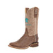 Women's Brown Scrollwork Vamp 11In Tan Top Boot