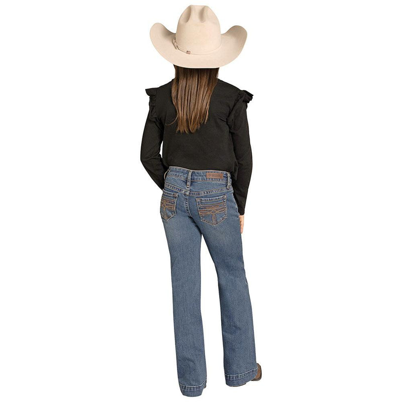 Girl's Embroidered Pocket Trouser