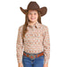 Girl's Brown Print Shirt