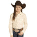 Girl's Ecru Long Sleeve Print Shirt