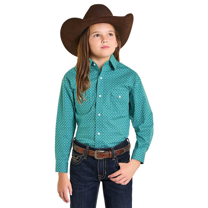 Girl's Turquoise Snap Shirt
