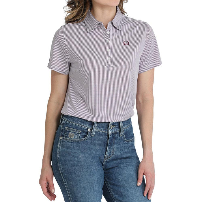 Women's Purple Stripe Polo