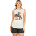 Women's Oatmeal Sleeveless Rodeo Top