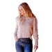Women's Pink Western Scene Pull Over Sweater