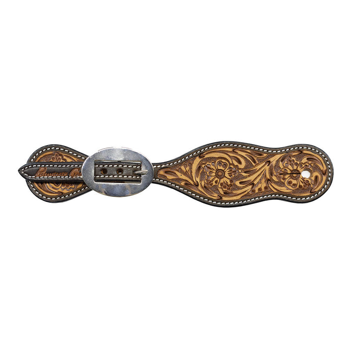 Mens Sanded Floral Spur Straps