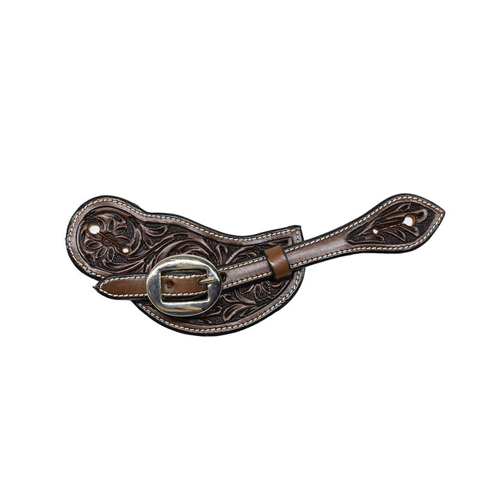 Ladies Chocolate Floral Buckaroo Spur Straps