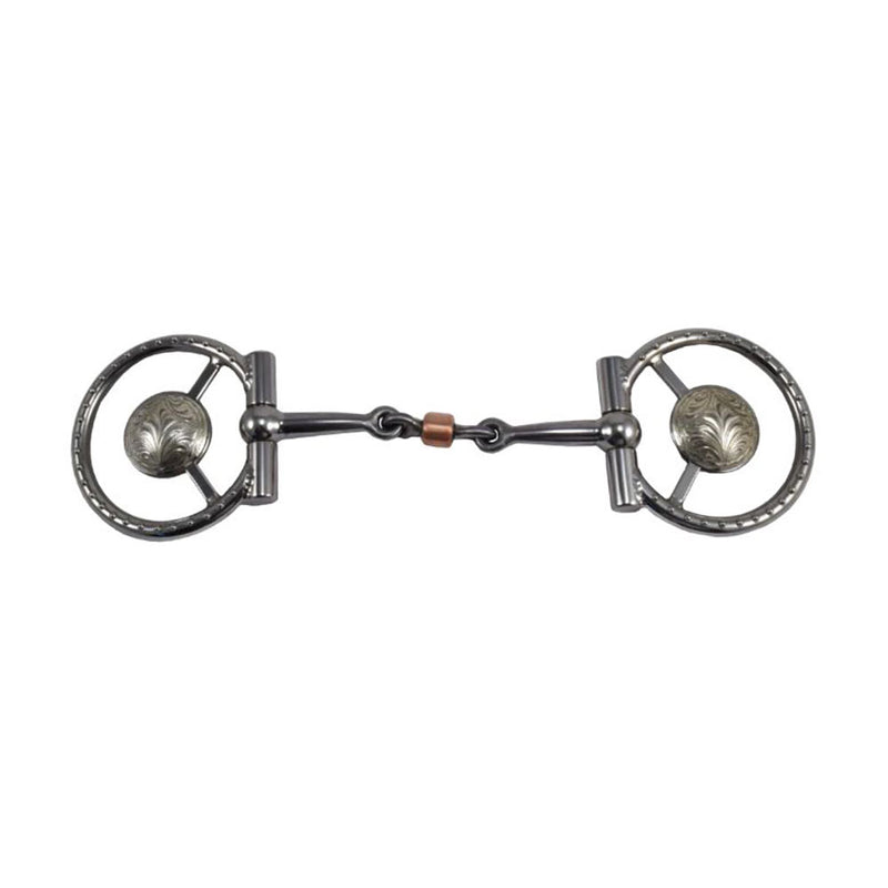 Ballhinge D-Ring Slick 50 Snaffle with Hand Engraved Conchos