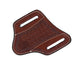 Circle SH Cutlery Trapper Knife Sheath Brown X Stamp