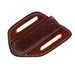 Circle SH Cutlery Trapper Knife Sheath Dark Brown Snowflake Stamp