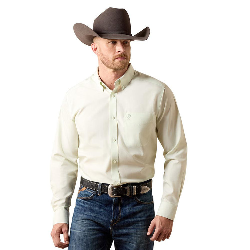 Men's Laurel Green Wrinkle Free Fitted Shirt