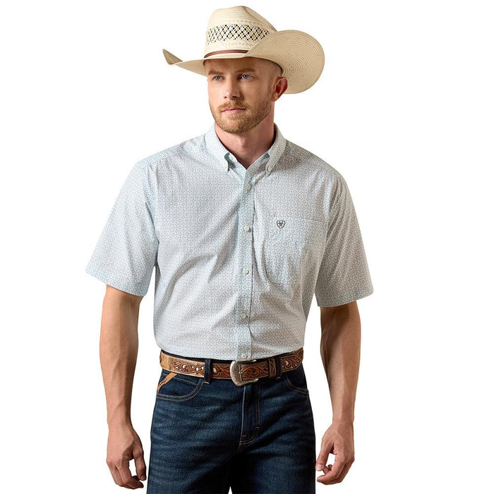 Men's White Wrinkle Free Welsh Shirt