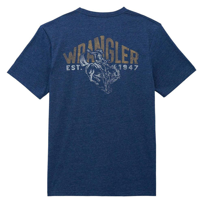 Men's Dark Sapphire Bucking Horse Logo Tee Shirt