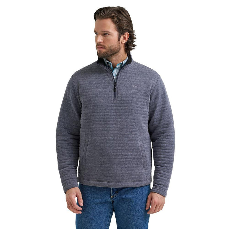 Men's George Strait Blue 1/4 Zip Pullover