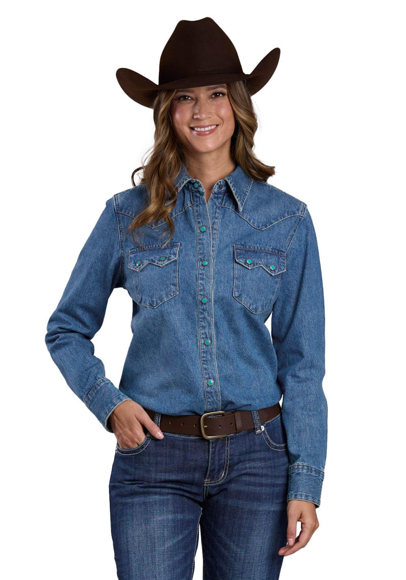 Women's Denim Snap Shirt