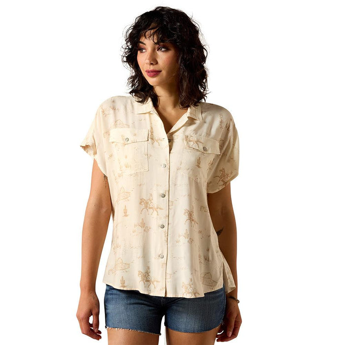 Women's Turtledove Ranchscape Badlands Shirt