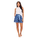 Women's Blue Floral PJ Shorts