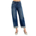 Women's Dark Slouchy Crop Barrel Cuff Jean