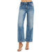 Women's Medium Wash Crop Taylor Cuff Jean