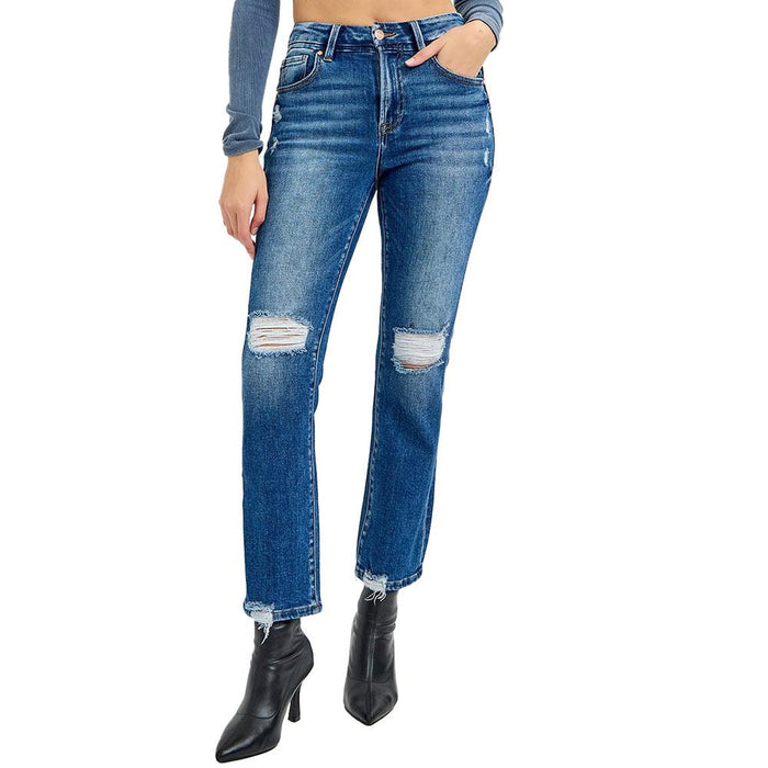 Women's Dark High Rise Crop Jean