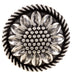 Small 2cm Sunflower Chicago Screw Concho