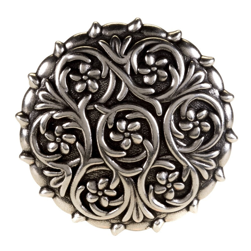 1 1/2in Floral Vine Scalloped Chicago Screw Concho