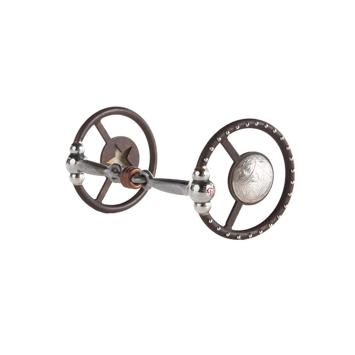 3 in 1 Antique Brown Concho Snaffle Bit