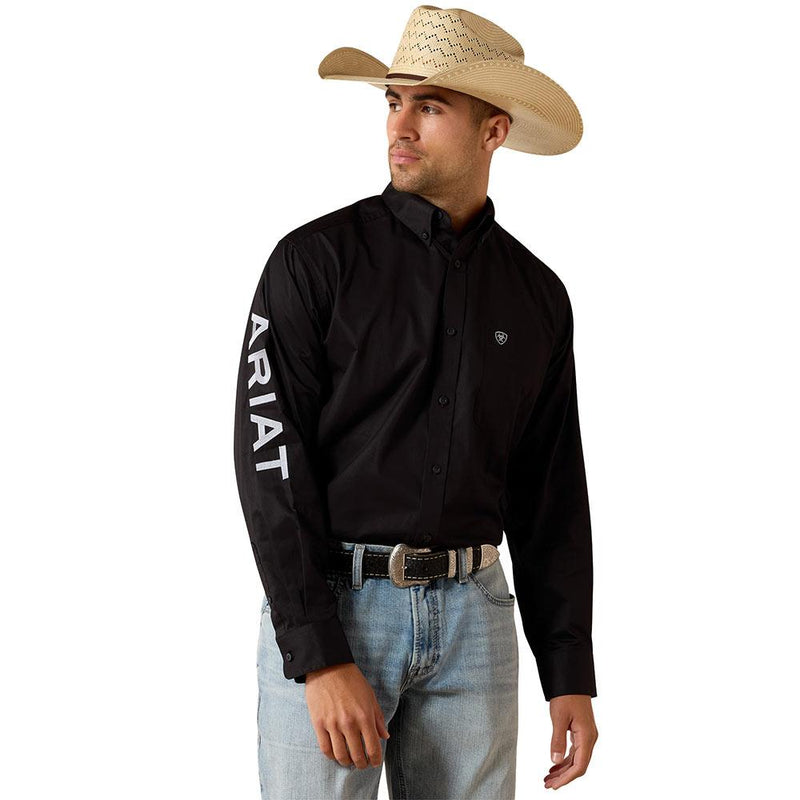 Men's Team Logo Black & Grey Shirt