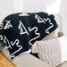 Black Brand Throw Blanket