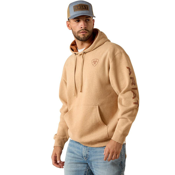Men's Tan Logo Hoodie