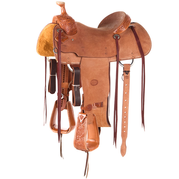 15in 1/8 Breed Poinsettia Hard Seat Team Roper