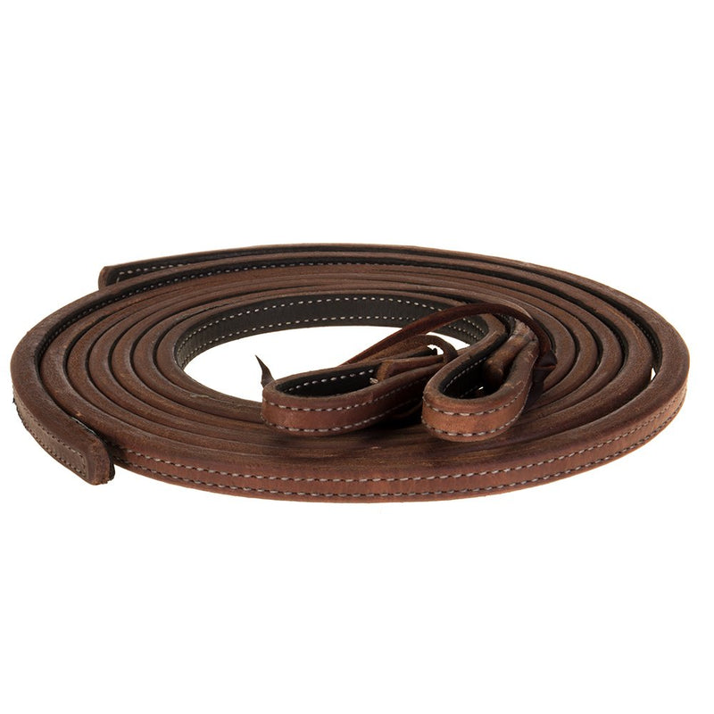 5/8in 8ft Heavy Oil Double Stitched Split Reins