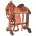 14.5in Natural 1/4 Breed Floral Tooled Team Roper