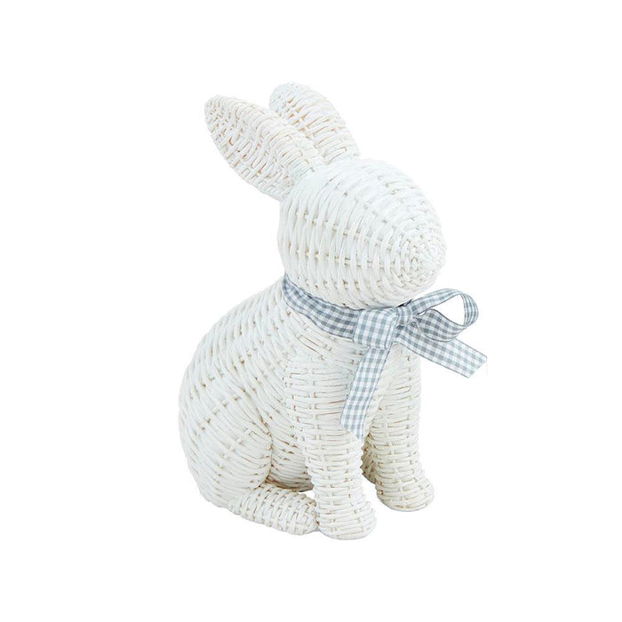 Large Wicker Resin Bunny