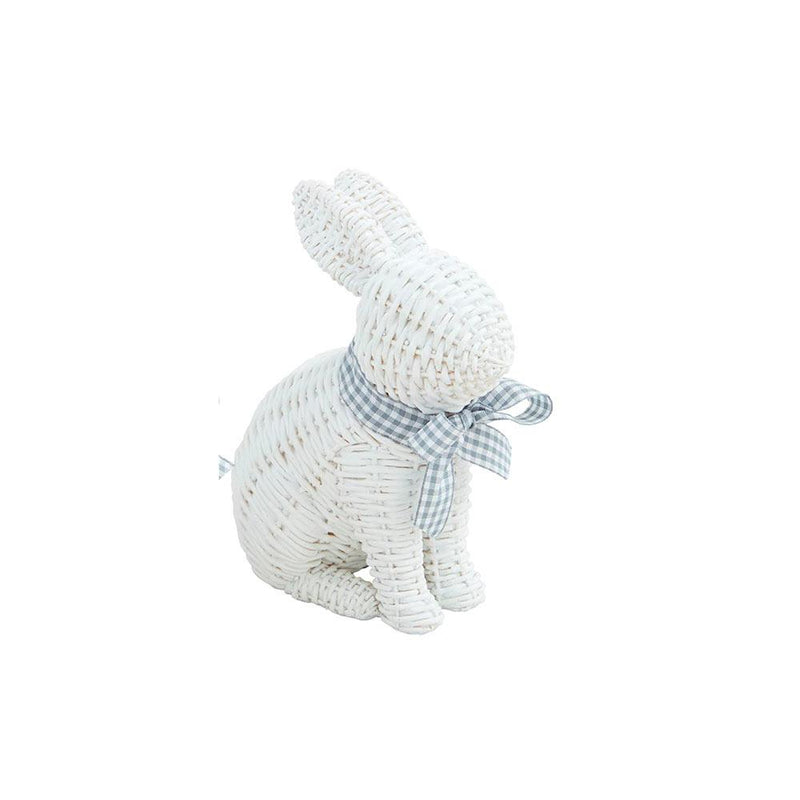 Small Wicker Resin Bunny