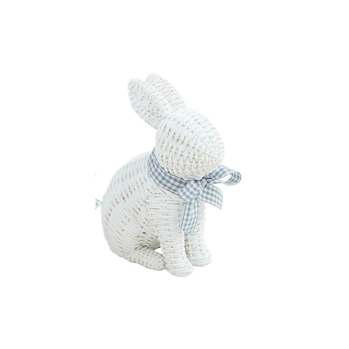 Small Wicker Resin Bunny
