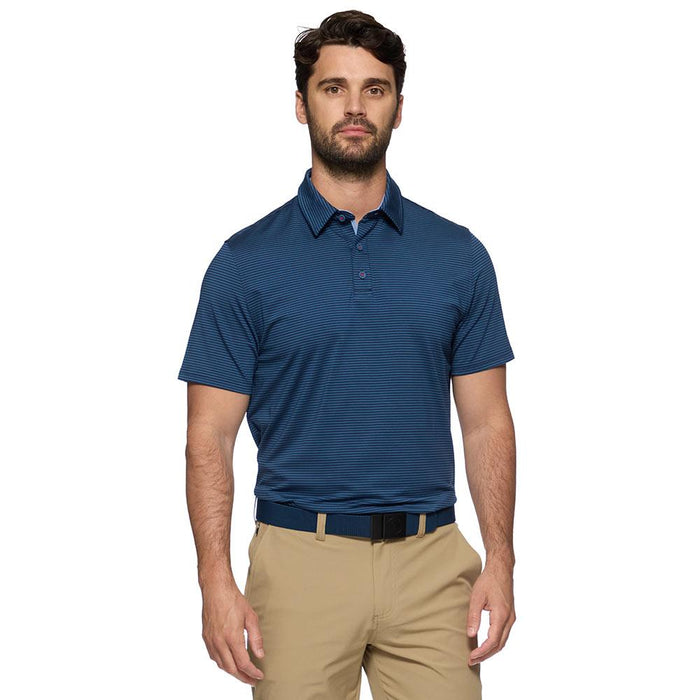 Men's Navy Naples Striped Polo