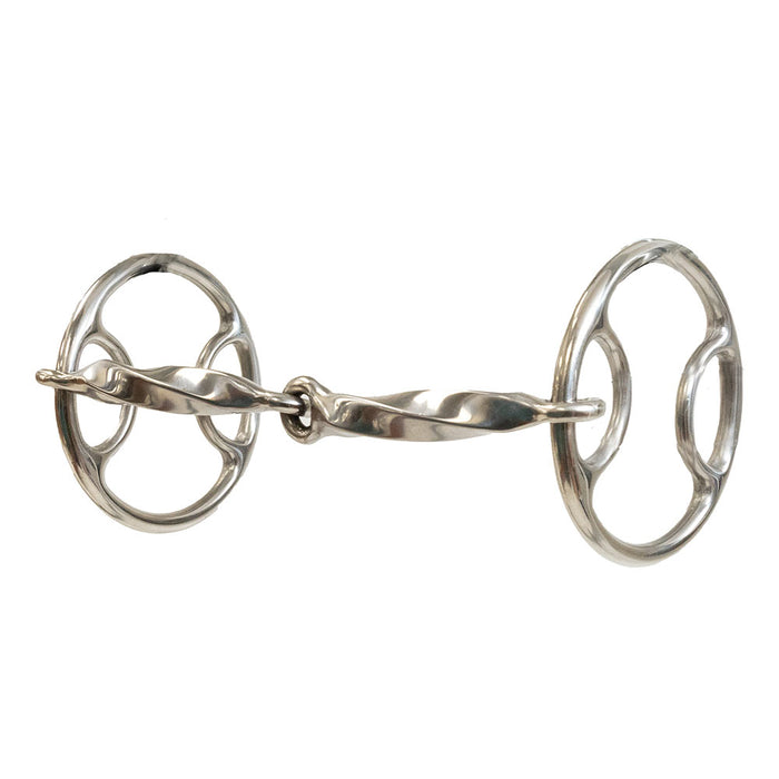Equisential Slow Twist Locked O Ring Snaffle Gag Bit