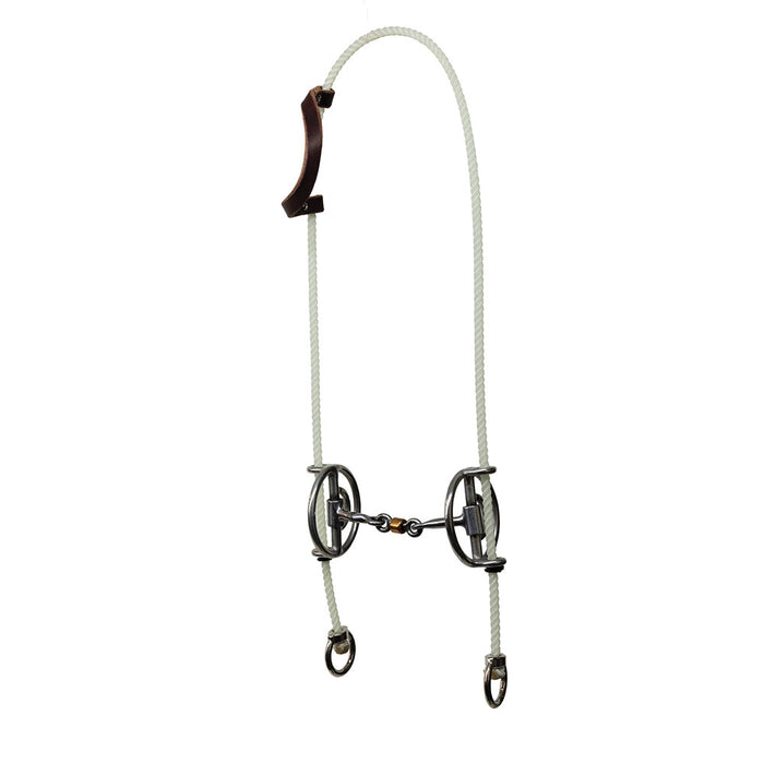 Smooth Dogbone Rope Draw Gag Bit Headstall