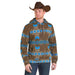 Men's Dark Brown Aztec Print Hoodie